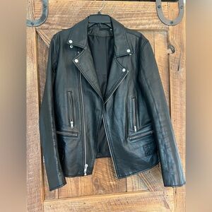 Black Leather Biker Jacket